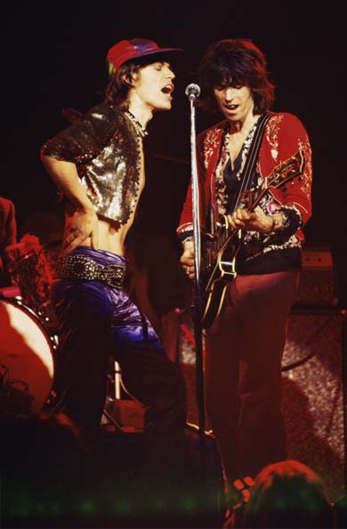 Mick Jagger and Keith Richards, live 1976 Location unknown
